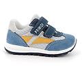sneakers da bambino blu e grigio con strap taglia 20