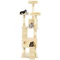 - albero per gatti con tiragraffi in sisal 170 cm beige