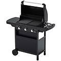 barbecue a gas compact 3ls 3 bruciatori nero
