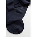 calze corte in cashmere seta e cotone uomo blu taglia 44-45