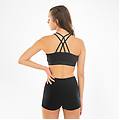 top danza moderna bambina cotone nero