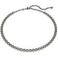 collana imber tennis taglio round grigia placcato rutenio os
