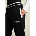 pantaloni regular in felpa con dettagli a righe black-coconut milk donna extra large