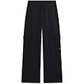 pantalone cargo da donna a gamba ampia in felpa