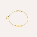 bracciale con targhetta holy oro giallo collezione holy oro giallo