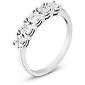 anello riviere petali oro bianco diamante collezione petali misura 48 oro bianco