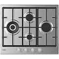 chg6d4wx piano cottura a gas 4 zone griglie in ghisa 60 cm acciaio inox