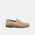 mocassini in suede da uomo beige