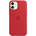 custodia per iphone 12 mini con magsafe silicone red one size