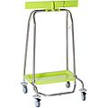 carrello portasacco per rifiuti con 4 ruote 59x100x49 cm (lxhxp) verde