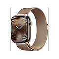 watch series 10 gps + cellular 46mm in titanio color oro con cinturino loop maglia milanese s/m