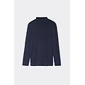 maglia a manica lunga in modal cashmere collo alto uomo blu taglia l