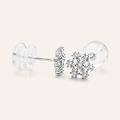 orecchini lobo bon ton oro bianco cubic zirconia collezione bon ton oro bianco