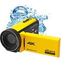 gmbh aquapix wdv5630 videocamera palmare 13 mp 4k ultra hd giallo (24013)