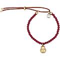 bracciale con perline ceramiche e pendente coccinella