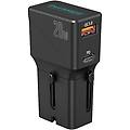 adattatore universale da viaggio 20w ricarica rapida compatibile 200+ paesi con usb-c e usb-a