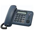 kx-ts580gc telefono a filo con display lcd id chiamante vivavoce e rubrica blu