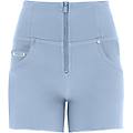 shorts push up wr. up vita alta sfrangiati in denim navetta tinto in capo blue fog donna medium