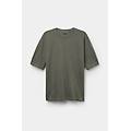 t-shirt over washed collection uomo verde taglia s
