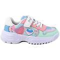 sneakers da bambina rosa e turchese con strap taglia 32