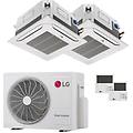 condizionatore cassetta 4 vie ct dual split 9000+9000 btu inverter a+++ unità esterna 4. 1 kw
