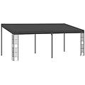 - gazebo a parete 3x6 m antracite in tessuto