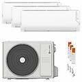 condizionatore cristallo 2 trial split 9000+12000+12000 btu inverter a++ wifi unità esterna