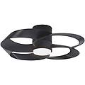 ventilatore da soffitto rose nero d. 65 cm