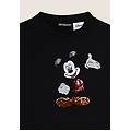felpa cropped nera con ricamo mickey mouse black donna small