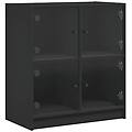 - mobile con ante in vetro nero 68x37x75 5 cm