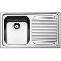 ro791irbc lavello acciaio inox da incasso gocciolatoio a destra 1 vasca 79x50cm