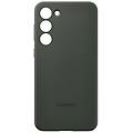 silicone case custodia in silicone verde per galaxy s23 plus