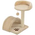 - albero per gatti con tiragraffi in sisal 40 cm beige e marrone