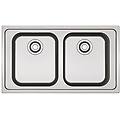 101. 0358. 335 rpx 620 -lavello ad incasso a 2 vasche dimensioni 86 x 500 acciaio inox