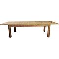 milanihome. it tavolo da pranzo in legno massiccio di design moderno industria marrone 224 x 76 x