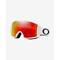 maschera line miner youth matte white con lente prizm snow torch iridium junior