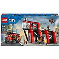 city 60414 caserma dei pompieri e autopompa con camion giocattolo 6 minifigure cane e accessori