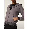 felpa donna zip e cappuccio slim fit con tasche a marsupio shark donna extra small