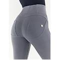 pantaloni push up wr. up curvy vita alta cotone organico grigio fumo donna large