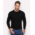 maglia girocollo basic in tencel modal con seta / nero / xl nero
