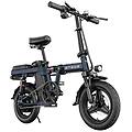 t14 bicicletta elettrica pieghevole blu