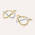 orecchini a cerchio gold essence oro bicolore collezione gold essence bicolore