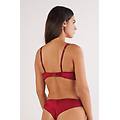 reggiseno a balconcino sofia in seta donna rosso taglia 1d