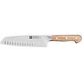 pro wood coltello santoku alveolato 18 cm naturale