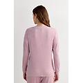 maglia manica lunga con scollo a barchetta in modal chic comfort donna rosa scuro taglia s