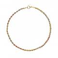 bracciale fune corda oro bianco giallo rosa 18 kt