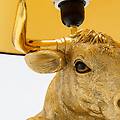 lampada da tavolo boxer bull nero/oro 53 cm e27