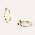 orecchini a cerchio grace oro giallo diamante collezione grace oro giallo