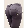 pantaloni push up wr. up vita regular effetto velluto dark purple donna medium