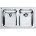 - lavello llx 620 logica line da incasso con 2 vasche in acciaio inox satinato